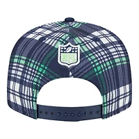 Seattle Seahawks 2024 Sideline Statement Plaid New Era 9FIFTY Snapback Hat