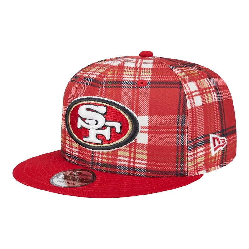 San Francisco 49ers 2024 Sideline Statement Plaid New Era 9FIFTY Snapback Hat