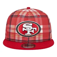 San Francisco 49ers 2024 Sideline Statement Plaid New Era 9FIFTY Snapback Hat
