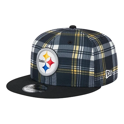 Pittsburgh Steelers 2024 Sideline Statement Plaid New Era 9FIFTY Snapback Hat