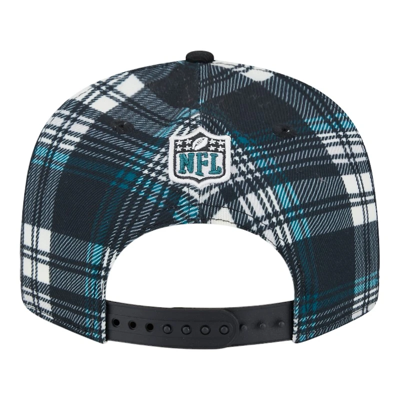 Philadelphia Eagles 2024 Sideline Statement Plaid New Era 9FIFTY Snapback Hat