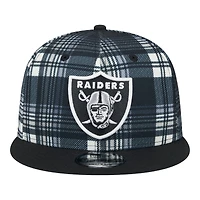 Las Vegas Raiders 2024 Sideline Statement Plaid New Era 9FIFTY Snapback Hat