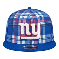 New York Giants 2024 Sideline Statement Plaid New Era 9FIFTY Snapback Hat