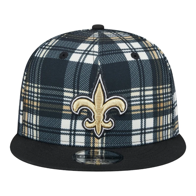 New Orleans Saints 2024 Sideline Statement Plaid New Era 9FIFTY Snapback Hat