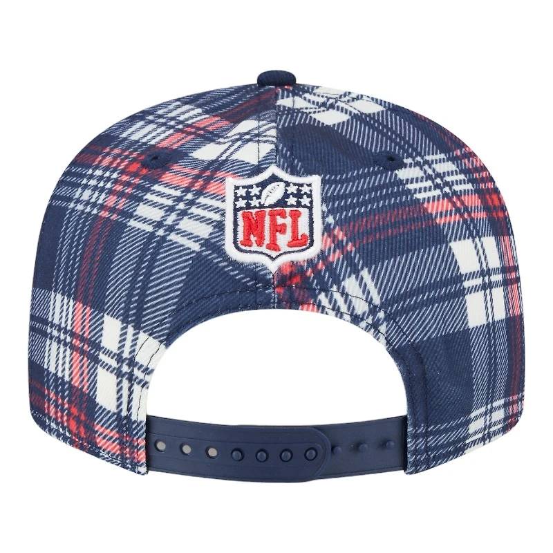 New England Patriots 2024 Sideline Statement Plaid New Era 9FIFTY Snapback Hat