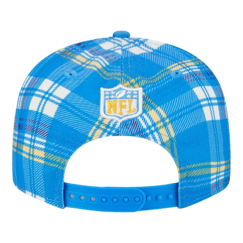 Los Angeles Chargers 2024 Sideline Statement Plaid New Era 9FIFTY Snapback Hat