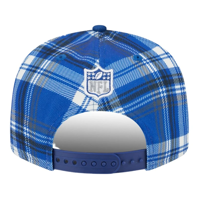 Indianapolis Colts Alt C Logo 2024 Sideline Statement Plaid New Era 9FIFTY Snapback Hat