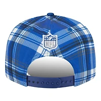 Indianapolis Colts Alt C Logo 2024 Sideline Statement Plaid New Era 9FIFTY Snapback Hat