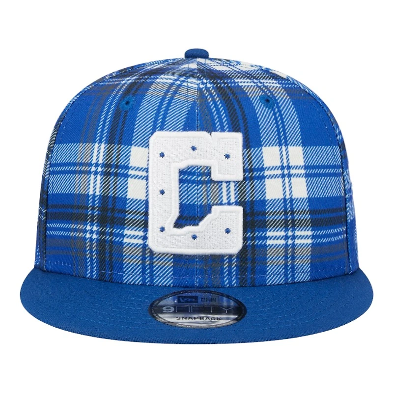 Indianapolis Colts Alt C Logo 2024 Sideline Statement Plaid New Era 9FIFTY Snapback Hat
