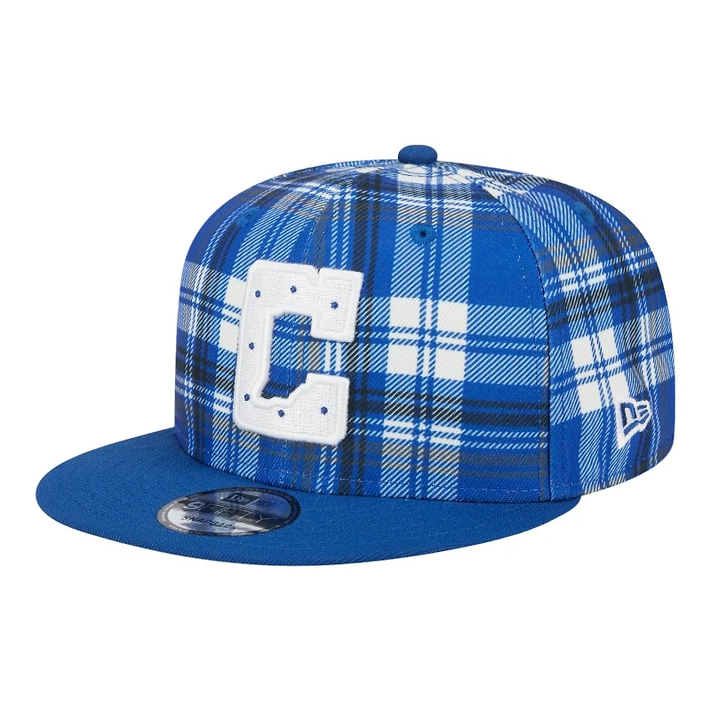 Indianapolis Colts Alt C Logo 2024 Sideline Statement Plaid New Era 9FIFTY Snapback Hat