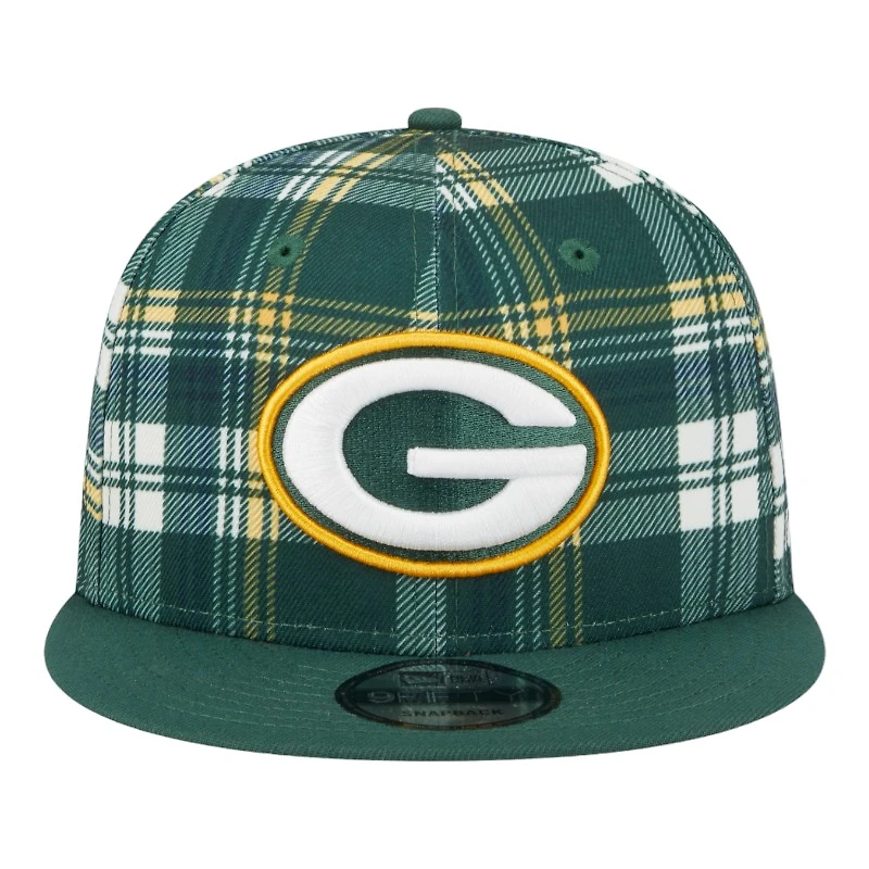 Green Bay Packers 2024 Sideline Statement Plaid New Era 9FIFTY Snapback Hat