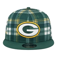 Green Bay Packers 2024 Sideline Statement Plaid New Era 9FIFTY Snapback Hat