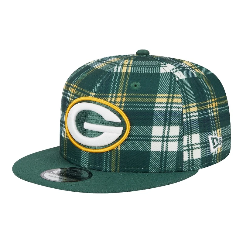 Green Bay Packers 2024 Sideline Statement Plaid New Era 9FIFTY Snapback Hat