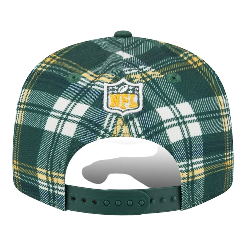 Green Bay Packers 2024 Sideline Statement Plaid New Era 9FIFTY Snapback Hat