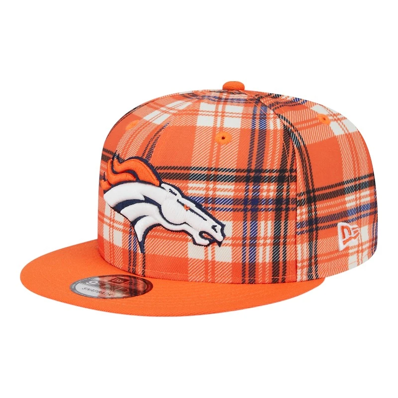 Denver Broncos 2024 Sideline Statement Plaid New Era 9FIFTY Snapback Hat