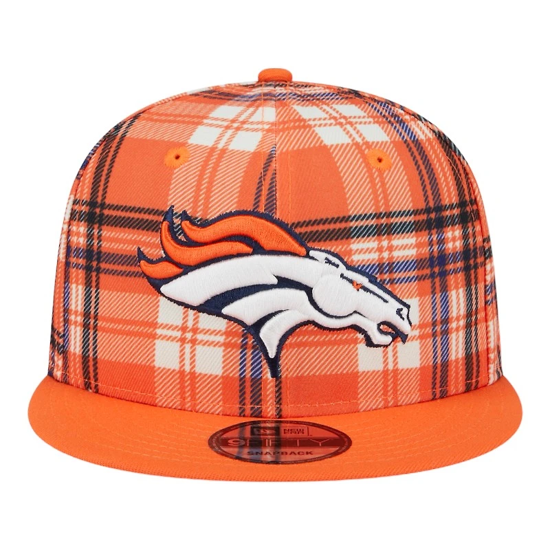 Denver Broncos 2024 Sideline Statement Plaid New Era 9FIFTY Snapback Hat
