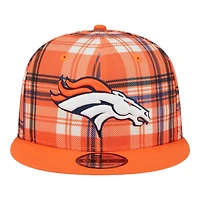 Denver Broncos 2024 Sideline Statement Plaid New Era 9FIFTY Snapback Hat