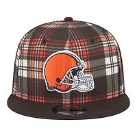 Cleveland Browns 2024 Sideline Statement Plaid New Era 9FIFTY Snapback Hat
