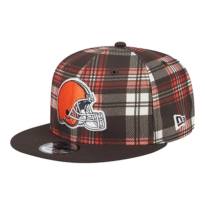 Cleveland Browns 2024 Sideline Statement Plaid New Era 9FIFTY Snapback Hat