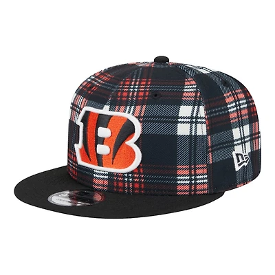 Cincinnati Bengals 2024 Sideline Statement Plaid New Era 9FIFTY Snapback Hat