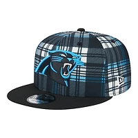 Carolina Panthers 2024 Sideline Statement Plaid New Era 9FIFTY Snapback Hat