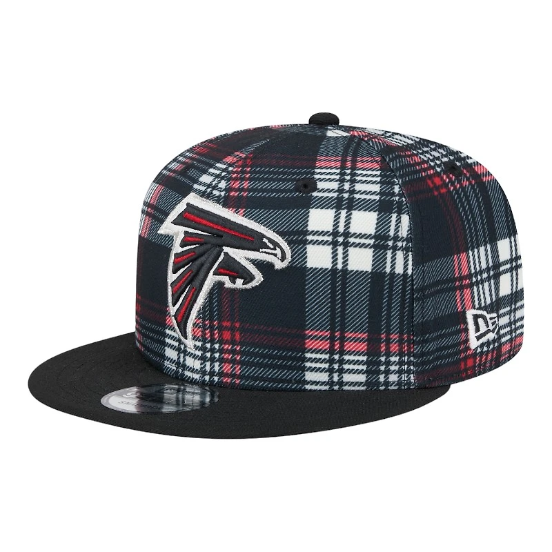 Atlanta Falcons 2024 Sideline Statement Plaid New Era 9FIFTY Snapback Hat