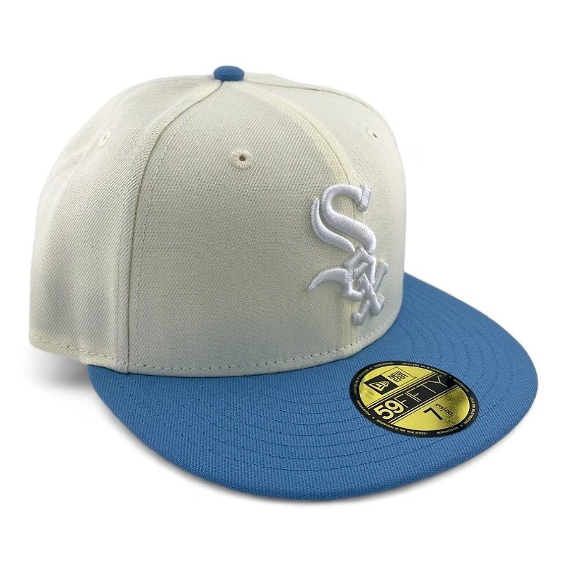 Chicago White Sox Chrome and Powder Blue Two Tone Gray UV New Era 59FIFTY Fitted Hat
