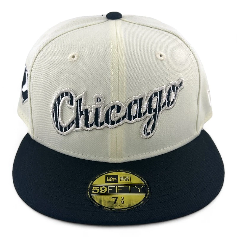 Chicago White Sox Chrome and Black Patch Gray UV New Era 59FIFTY Fitted Hat