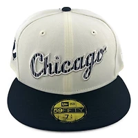 Chicago White Sox Chrome and Black Patch Gray UV New Era 59FIFTY Fitted Hat