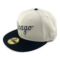 Chicago White Sox Chrome and Black Patch Gray UV New Era 59FIFTY Fitted Hat