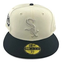 Chicago White Sox Chrome Metallic and Black 75 Years Patch Gray UV New Era 59FIFTY Fitted Hat