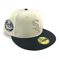 Chicago White Sox Chrome Metallic and Black 75 Years Patch Gray UV New Era 59FIFTY Fitted Hat