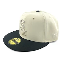 Chicago White Sox Chrome Metallic and Black 75 Years Patch Gray UV New Era 59FIFTY Fitted Hat