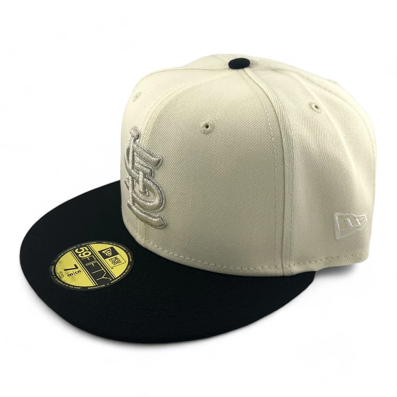 St. Louis Cardinals Chrome Metallic and Black 125 Anni Patch Gray UV New Era 59FIFTY Fitted Hat