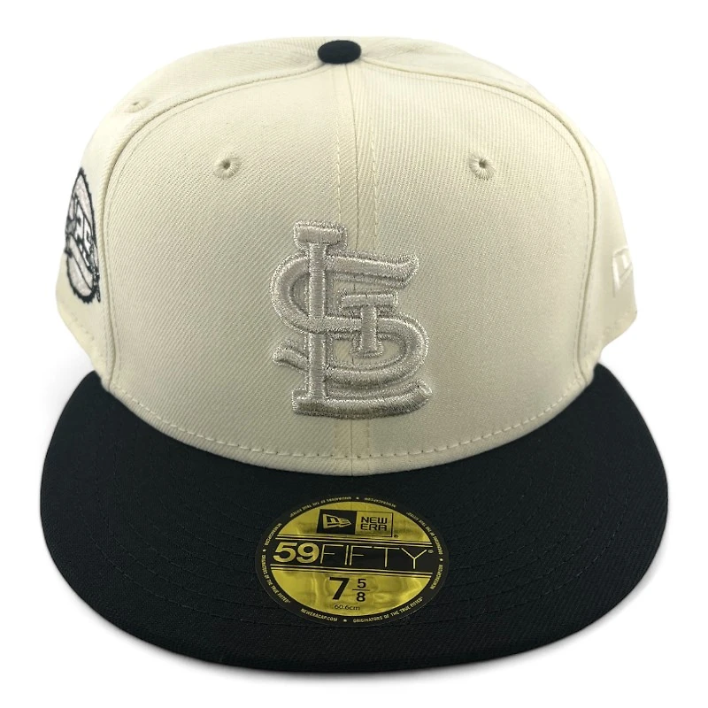 St. Louis Cardinals Chrome Metallic and Black 125 Anni Patch Gray UV New Era 59FIFTY Fitted Hat