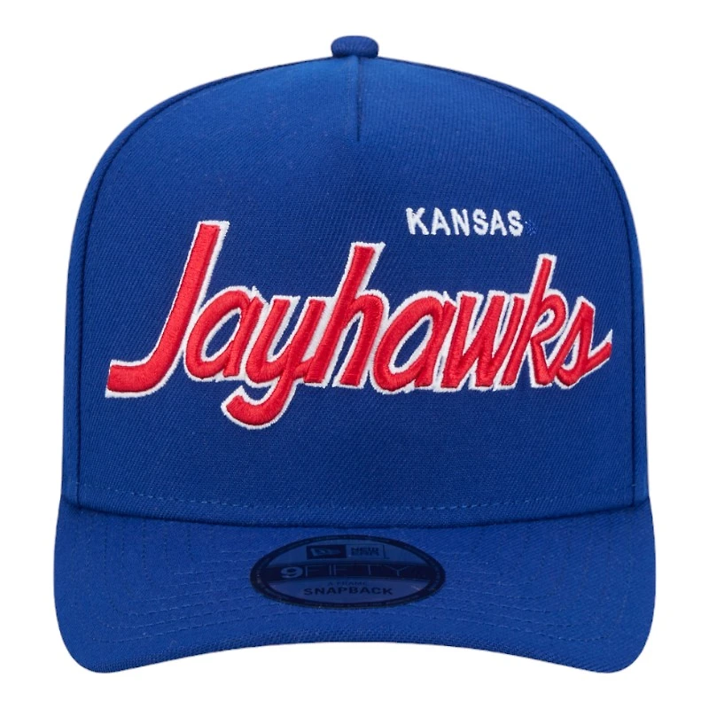 Kansas Jayhawks Logo Patch New Era 9FIFTY A-Frame Snapback Hat