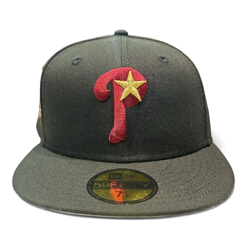 Philadelphia Phillies Black Red and Gold Metallic 1996 ASG Patch Gray UV New Era 59FIFTY Fitted Hat