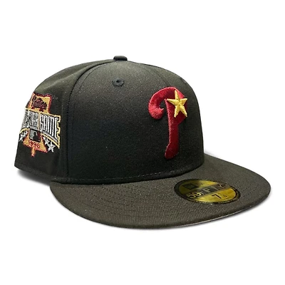 Philadelphia Phillies Black Red and Gold Metallic 1996 ASG Patch Gray UV New Era 59FIFTY Fitted Hat