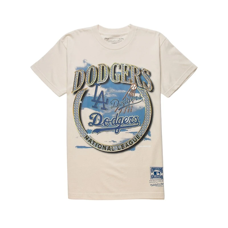 Los Angeles Dodgers Cream Mitchell & Ness "Crown Jewels" T-Shirt