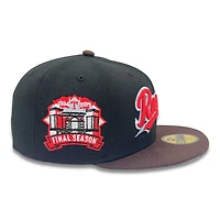 Texas Rangers Black and Brown Final Season Patch Gray UV New Era 59FIFTY Fitted Hat
