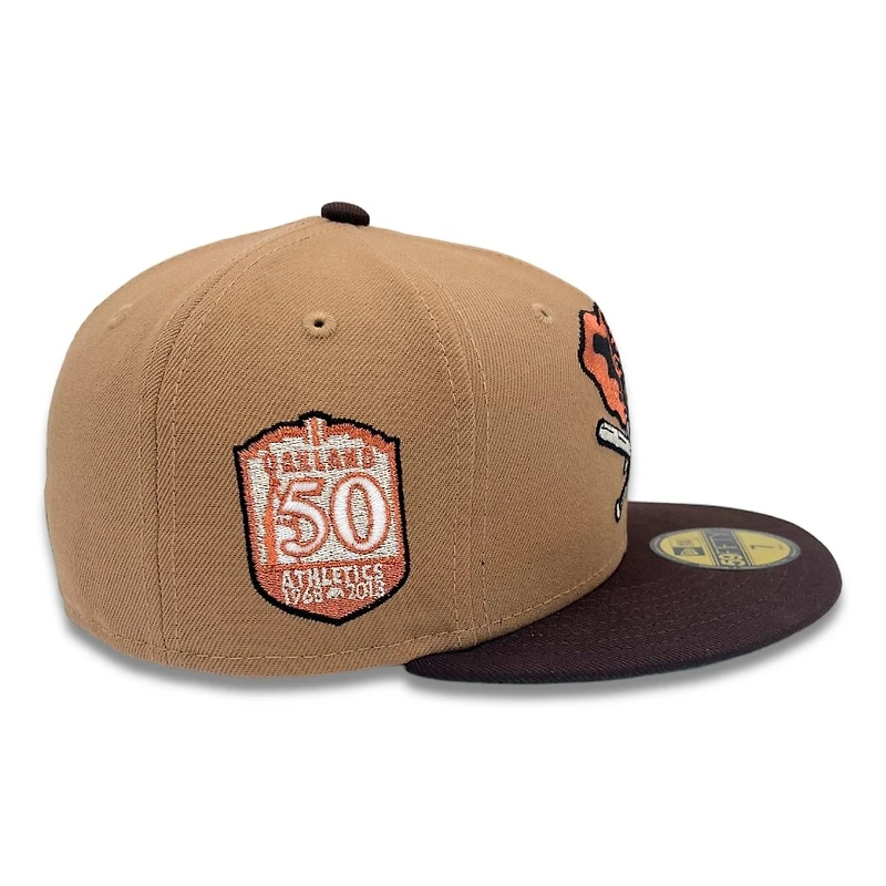 Oakland Athletics Two Tone 50 Years Patch UV New Era 59FIFTY Fitted Hat