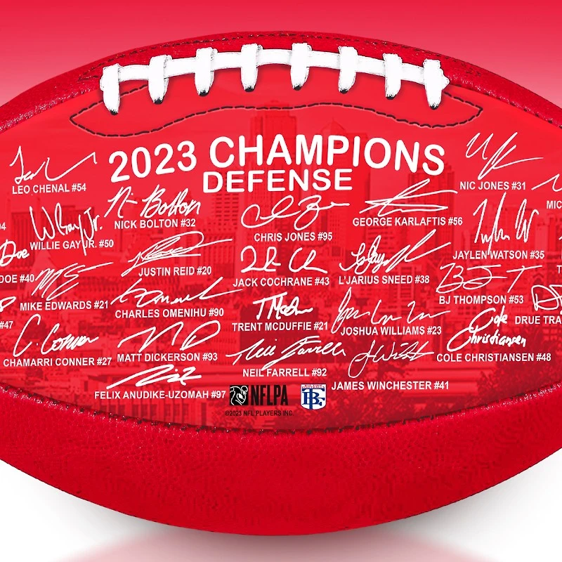 Kansas City Chiefs SB LVIII Champions Red Team Signature Football