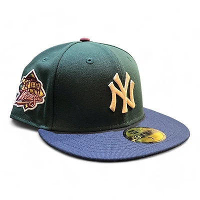 New York Yankees Green and Blue 1999 WS Patch Gray UV Era 59FIFTY Fitted Hat