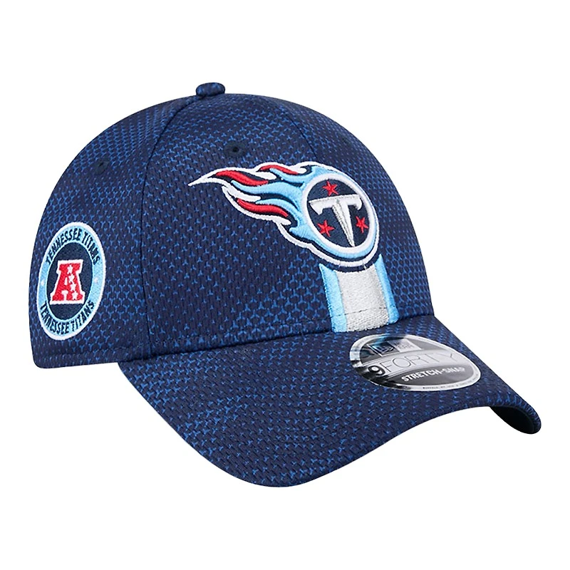 Tennessee Titans Navy 2024 NFL Sideline New Era 9FORTY Stretch-Snap Hat