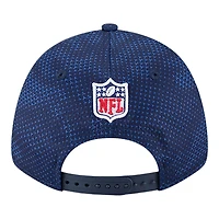 Seattle Seahawks Navy 2024 NFL Sideline New Era 9FORTY Stretch-Snap Hat