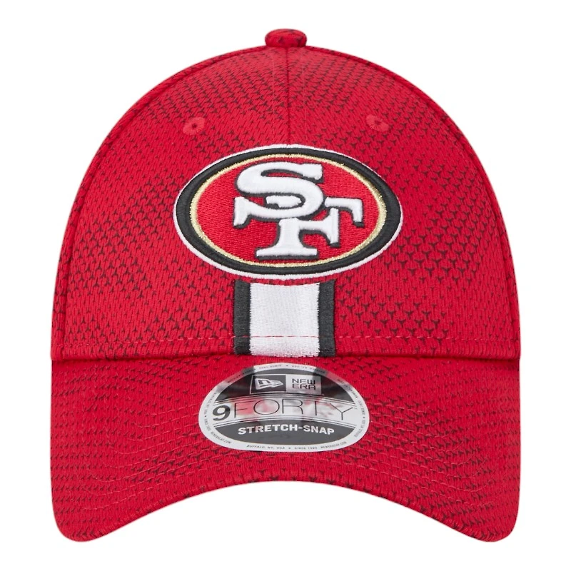 San Francisco 49ers Red 2024 NFL Sideline New Era 9FORTY Stretch-Snap Hat