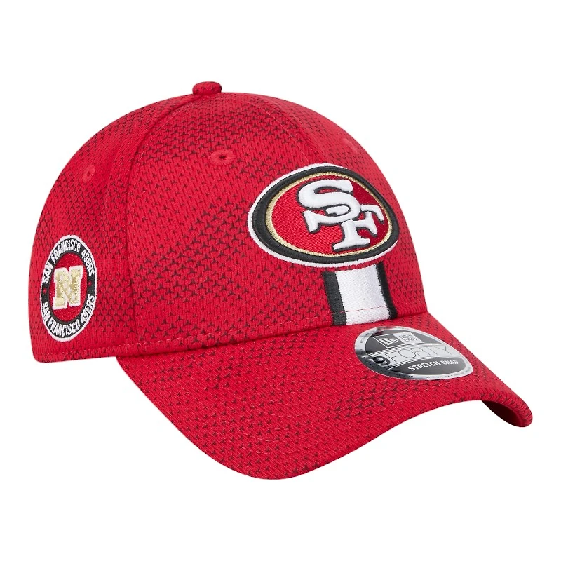 San Francisco 49ers Red 2024 NFL Sideline New Era 9FORTY Stretch-Snap Hat