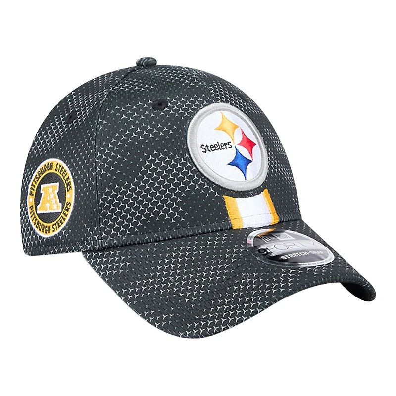 Pittsburgh Steelers Black 2024 NFL Sideline New Era 9FORTY Stretch-Snap Hat