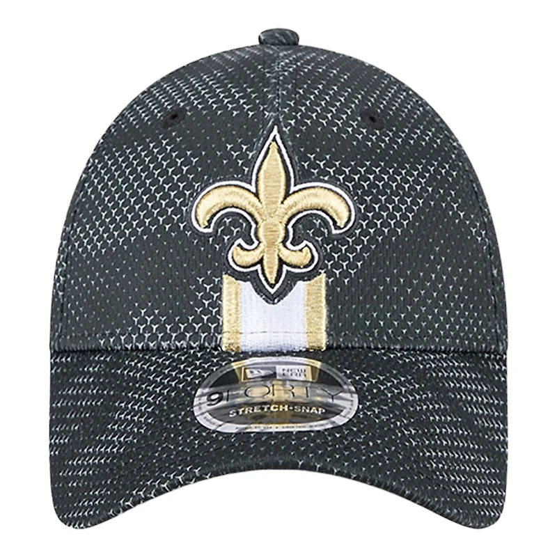 New Orleans Saints Black 2024 NFL Sideline New Era 9FORTY Stretch-Snap Hat