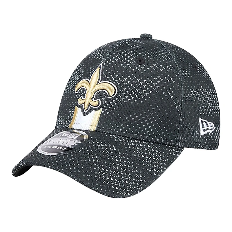 New Orleans Saints Black 2024 NFL Sideline New Era 9FORTY Stretch-Snap Hat